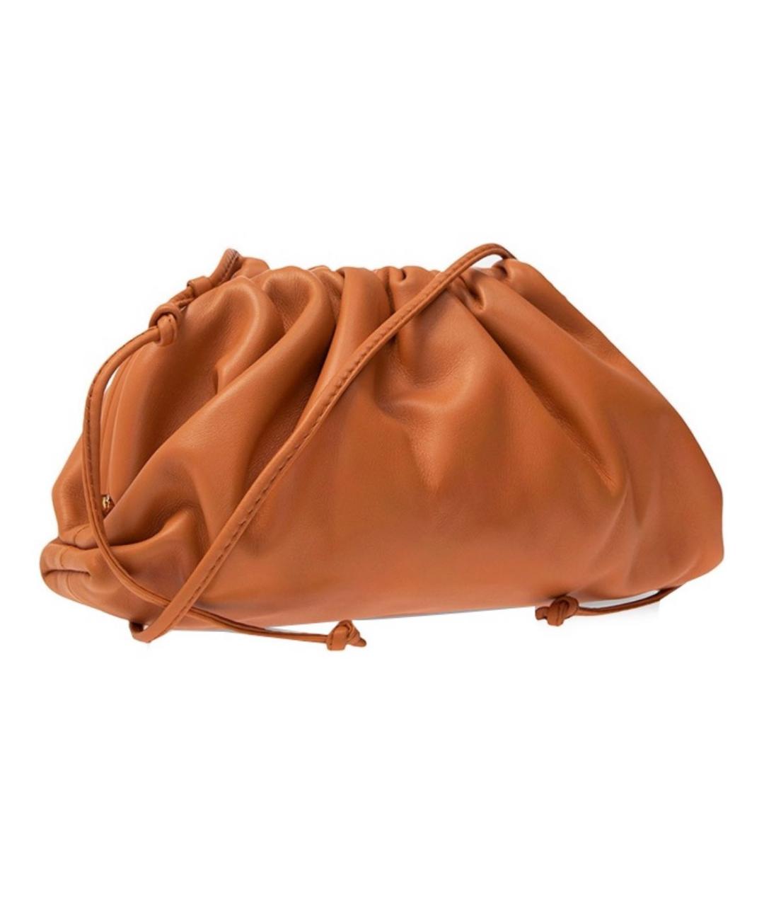 BOTTEGA VENETA Оранжевая кожаная сумка тоут, фото 2