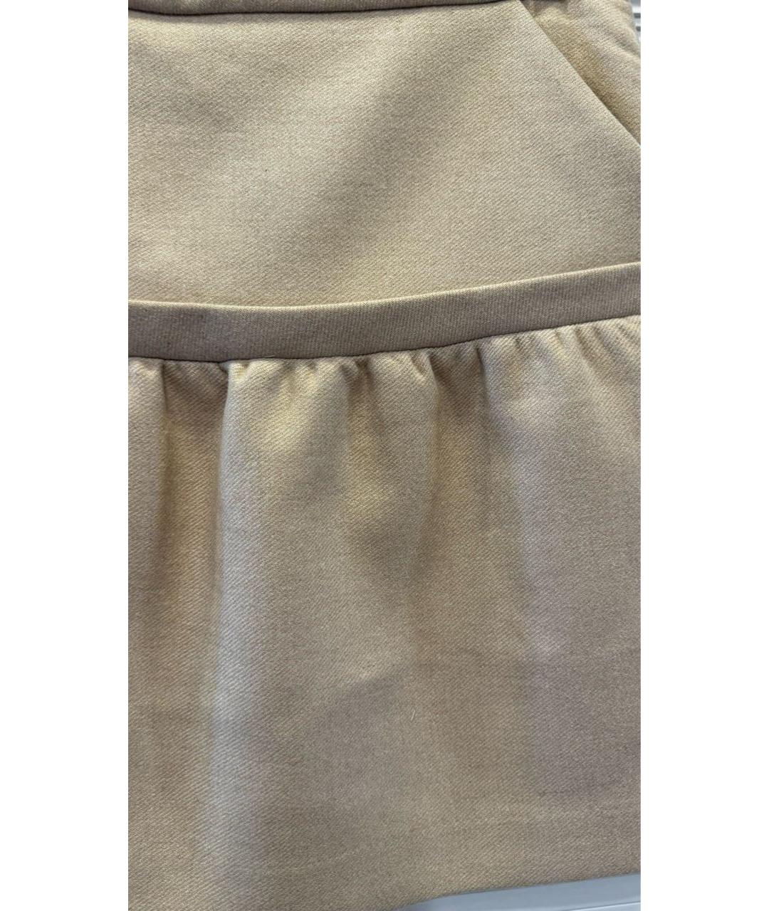 STELLA MCCARTNEY Бежевая юбка мини, фото 4
