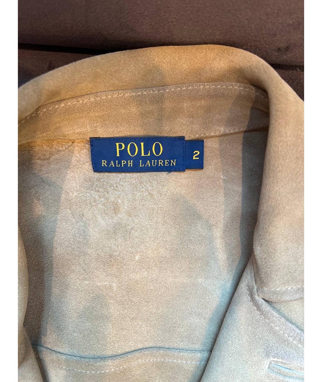 POLO RALPH LAUREN Хаки замшевая куртка, фото 4