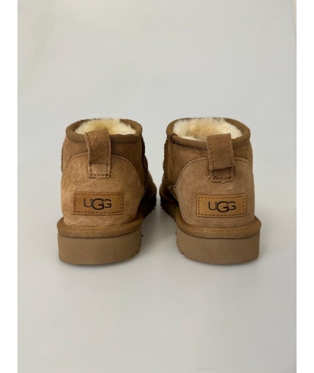 UGG AUSTRALIA Коричневые замшевые ботинки, фото 4