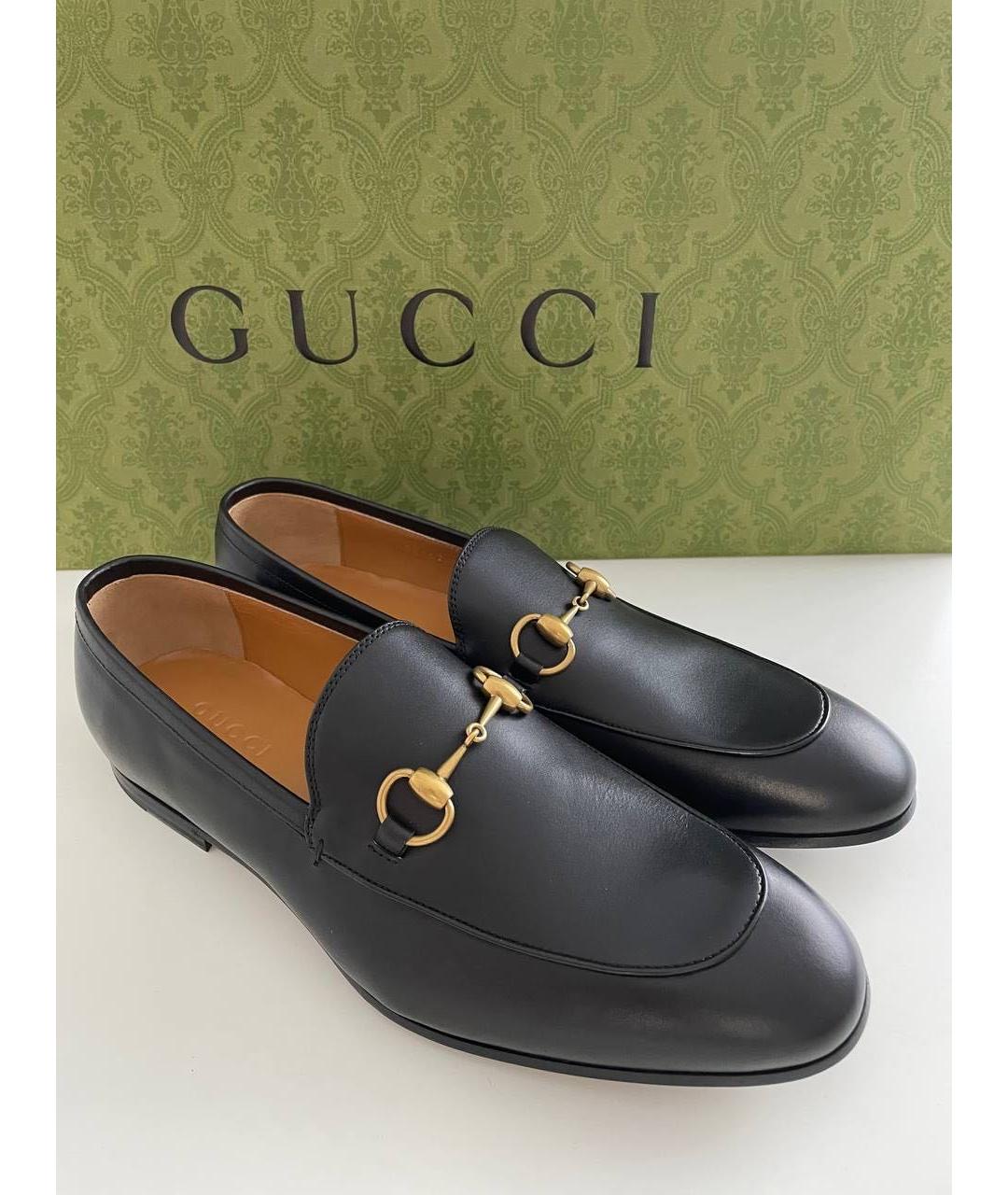 GUCCI Черные кожаные лоферы, фото 3