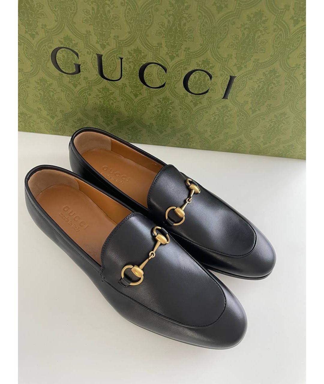 GUCCI Черные кожаные лоферы, фото 4