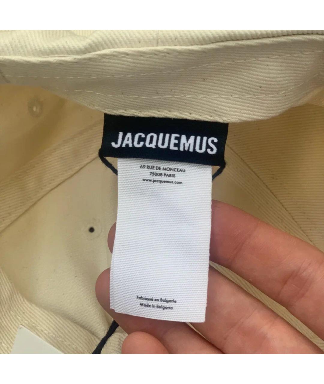 JACQUEMUS Бежевая хлопковая кепка, фото 6