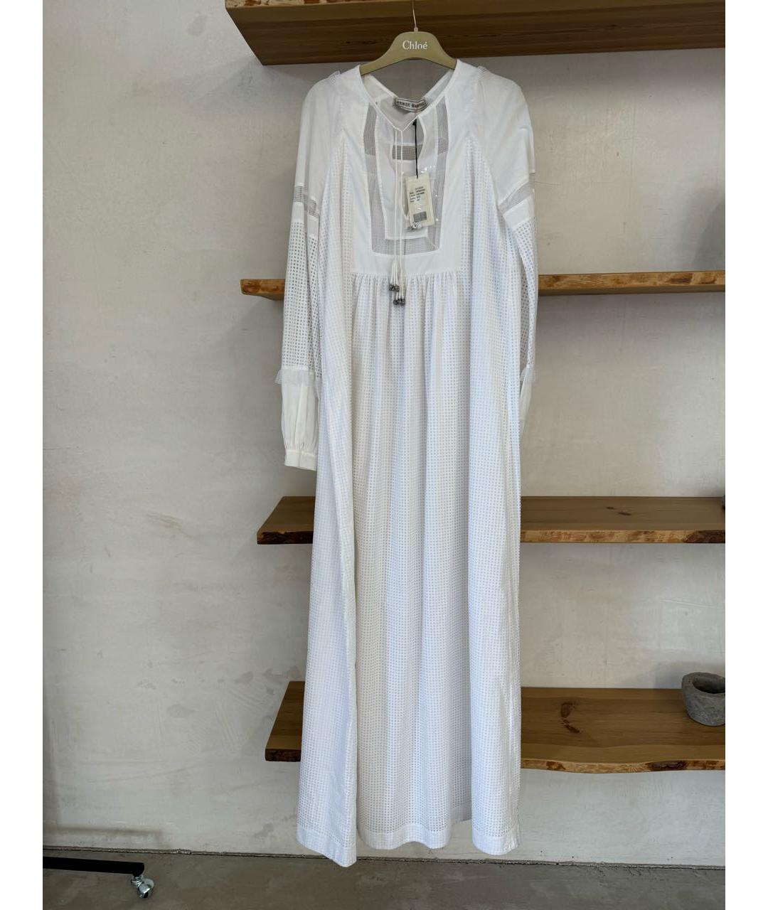 VERONIQUE BRANQUINHO Белое хлопковое платье, фото 7