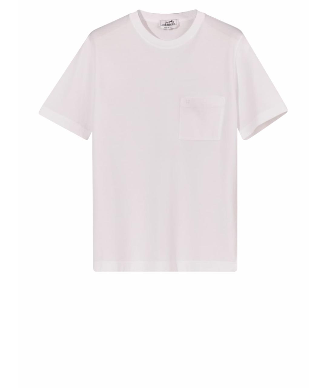 HERMES Белая хлопковая футболка, фото 1