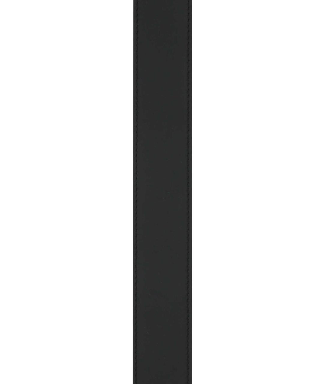 SALVATORE FERRAGAMO Черный кожаный ремень, фото 3