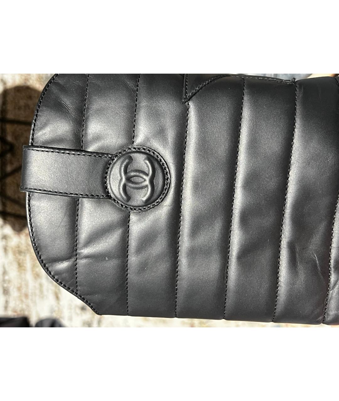 CHANEL Черные кожаные сапоги, фото 4
