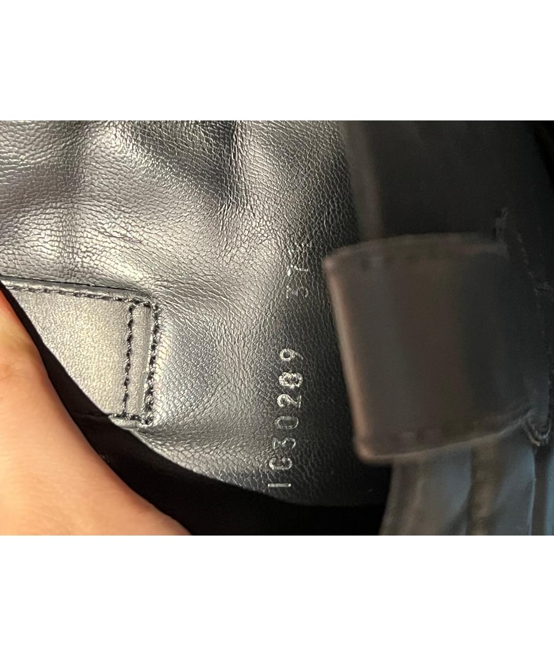 CHANEL Черные кожаные сапоги, фото 6
