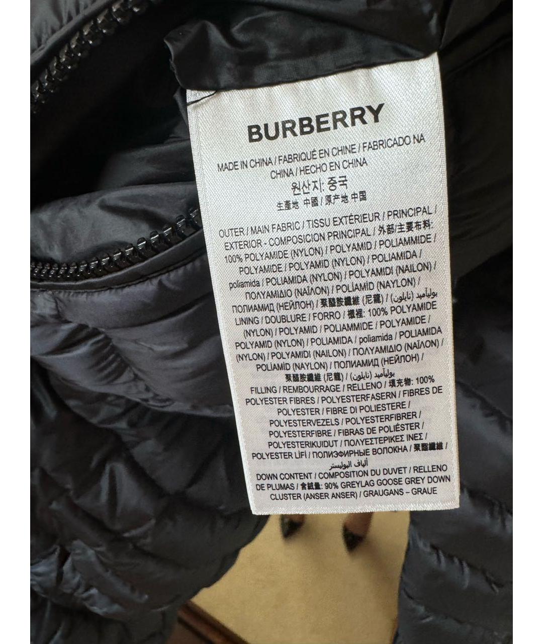 BURBERRY Черный пуховик, фото 3