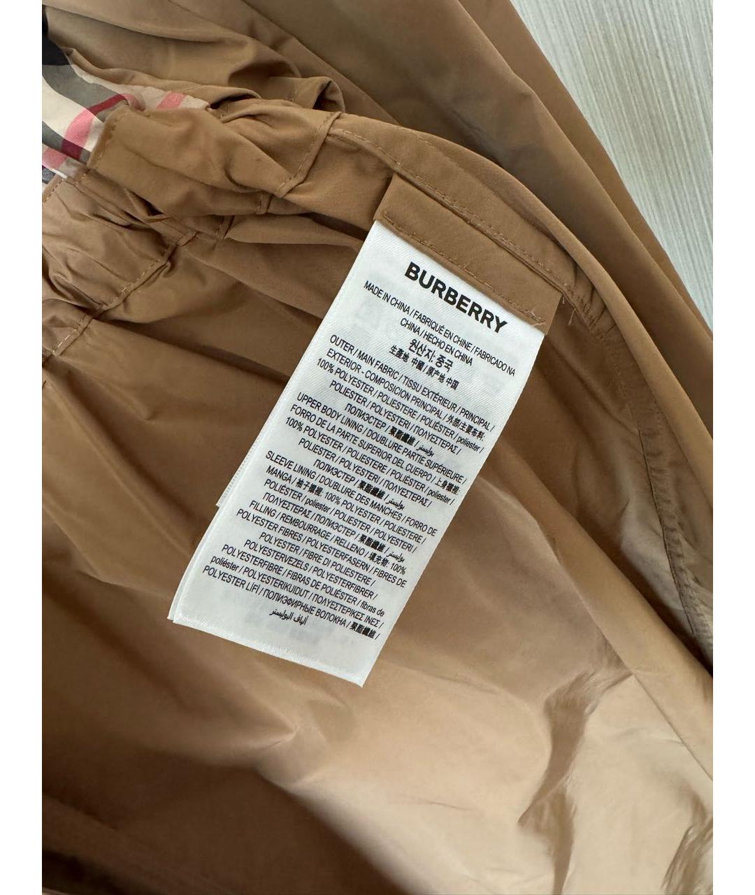 BURBERRY Коричневая парка, фото 4