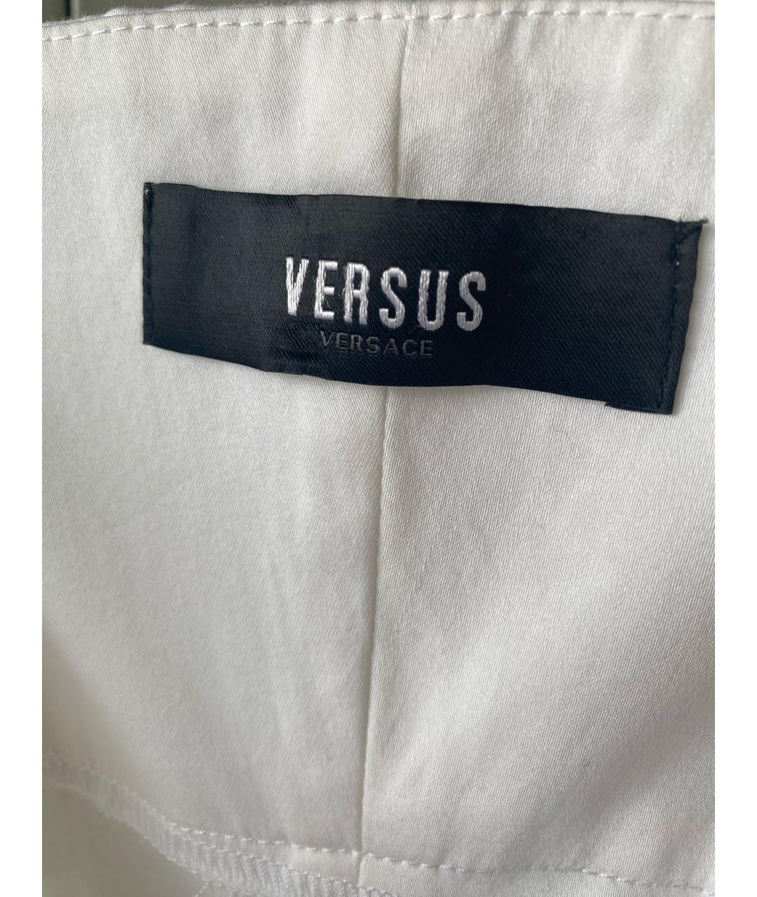 VERSUS VERSACE Белое хлопковое повседневное платье, фото 3