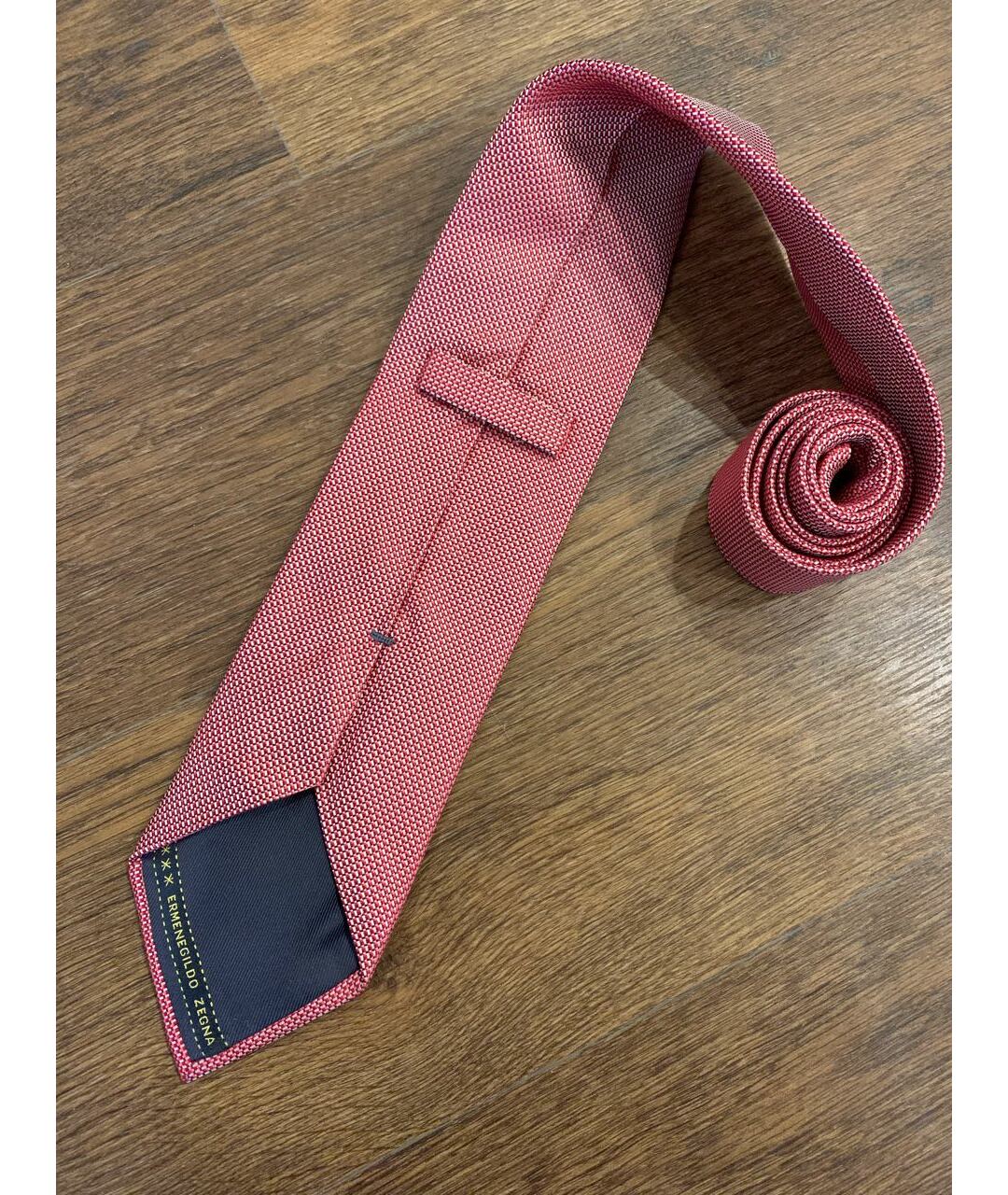 ERMENEGILDO ZEGNA Розовый шелковый галстук, фото 3