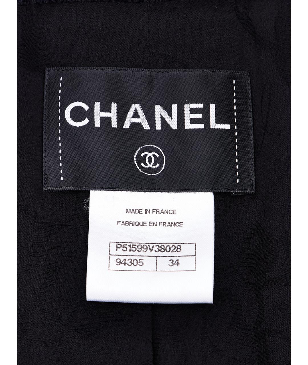 CHANEL Черное хлопковое пальто, фото 5