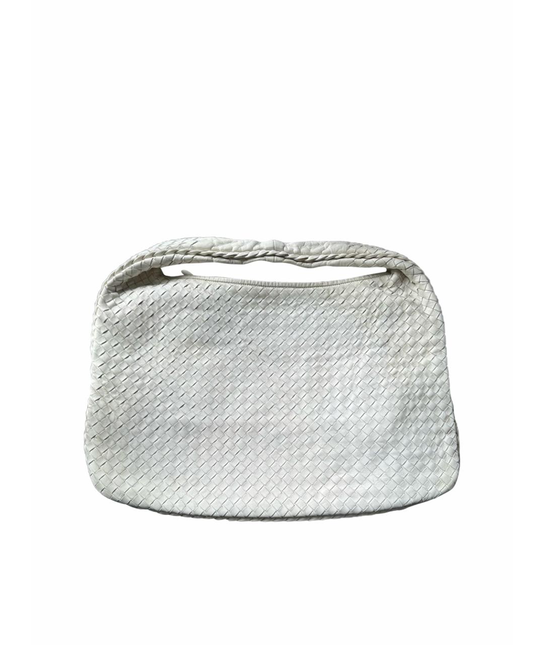 BOTTEGA VENETA Белая кожаная сумка через плечо, фото 1