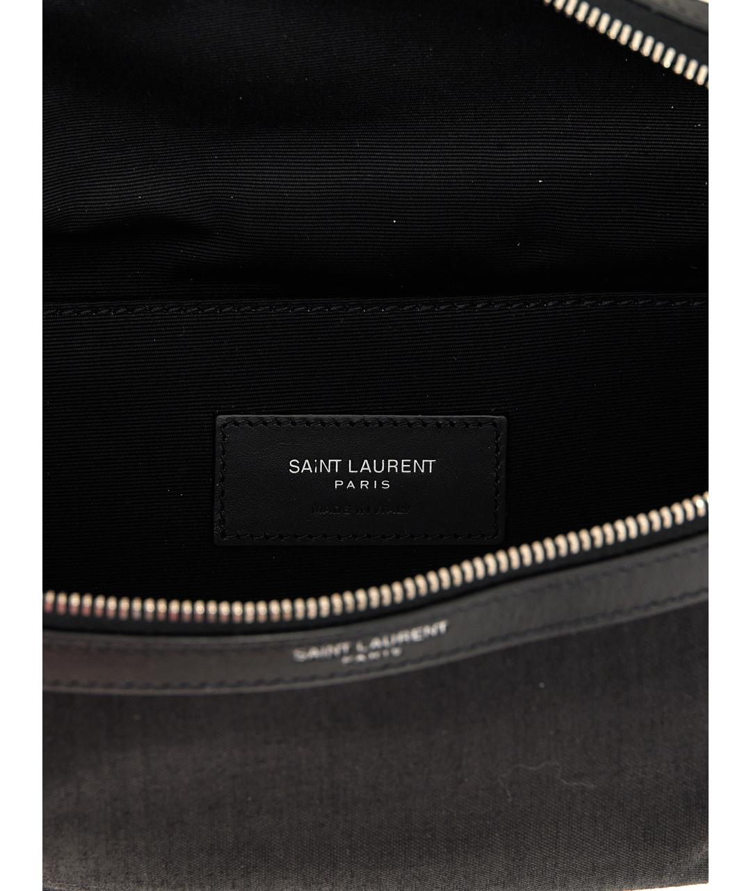 SAINT LAURENT Черная поясная сумка, фото 4