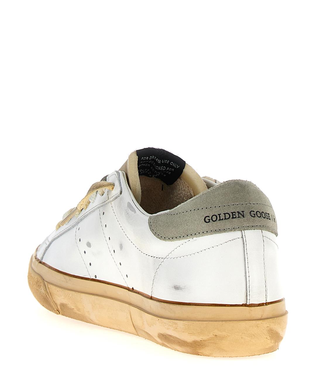 GOLDEN GOOSE DELUXE BRAND Белые кожаные низкие кроссовки / кеды, фото 3