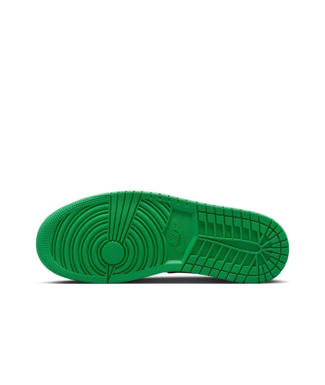 JORDAN Зеленые кожаные низкие кроссовки / кеды, фото 4