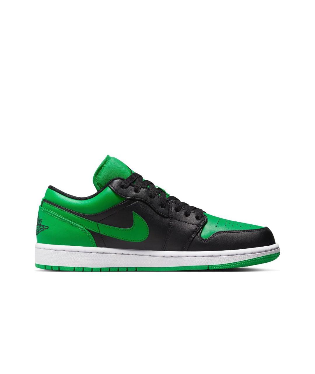 JORDAN Зеленые кожаные низкие кроссовки / кеды, фото 1