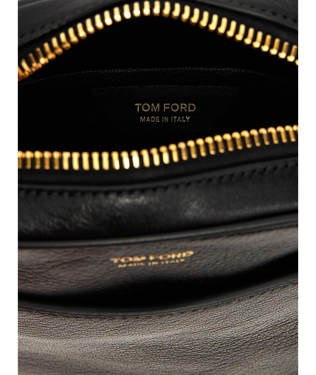 TOM FORD Черная кожаная сумка на плечо, фото 4