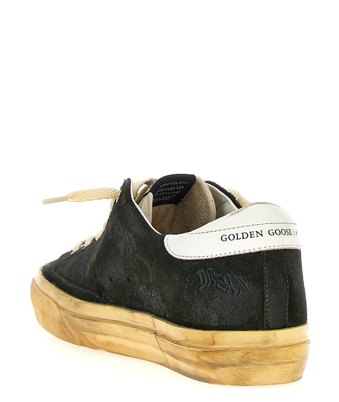 GOLDEN GOOSE DELUXE BRAND Зеленые кожаные низкие кроссовки / кеды, фото 3