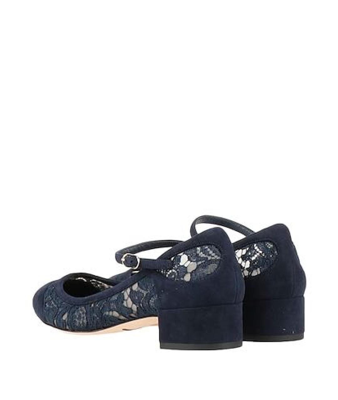 DOLCE&GABBANA Темно-синие замшевые туфли, фото 3