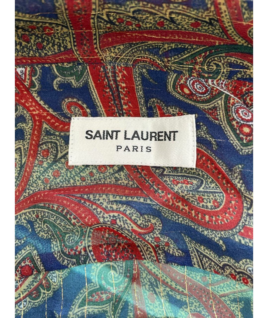 SAINT LAURENT Красная шелковая рубашка, фото 3