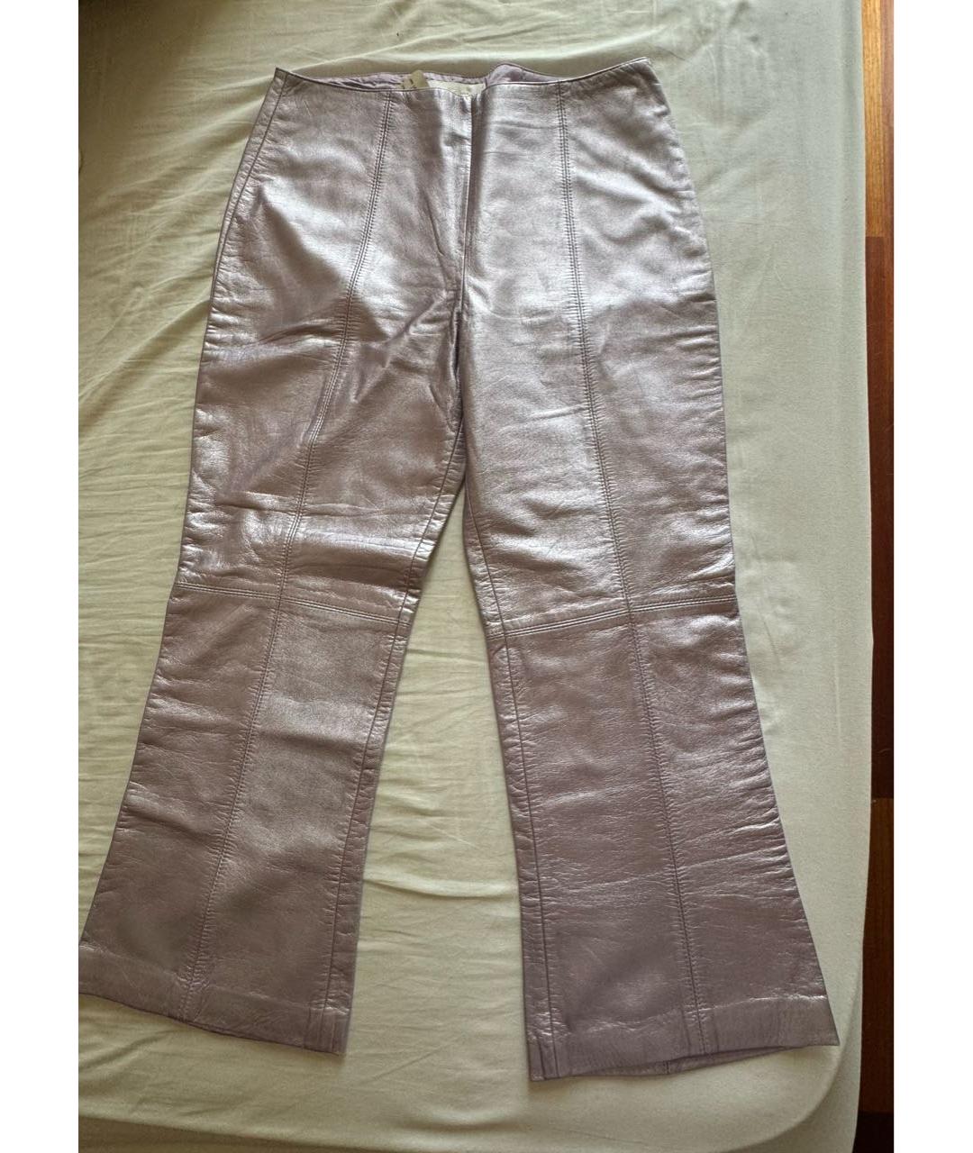 ESCADA Фиолетовые кожаные бриджи, фото 9