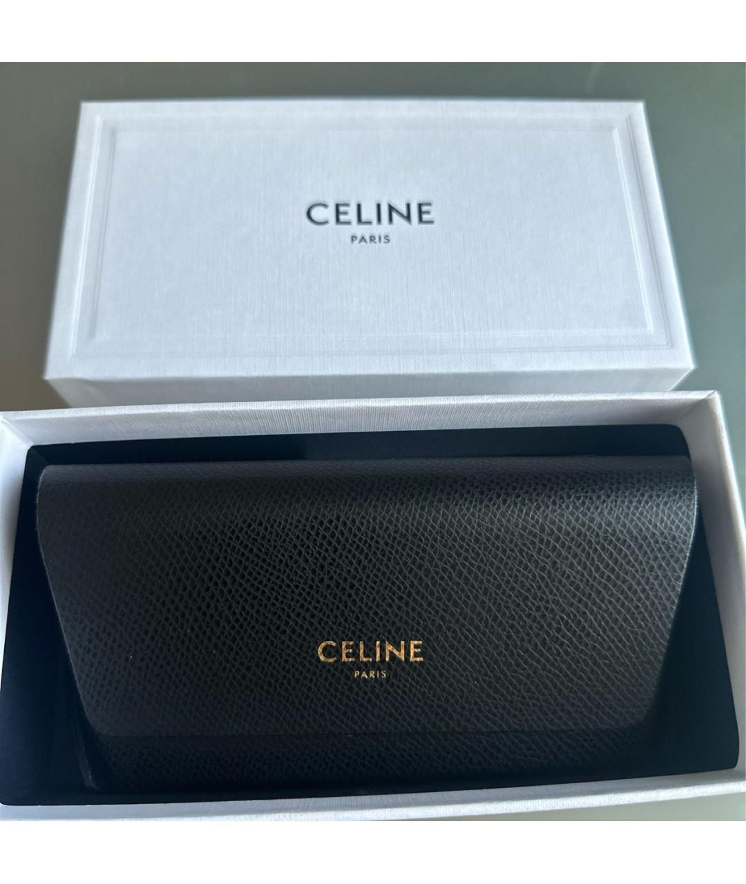 CELINE Белые пластиковые солнцезащитные очки, фото 3