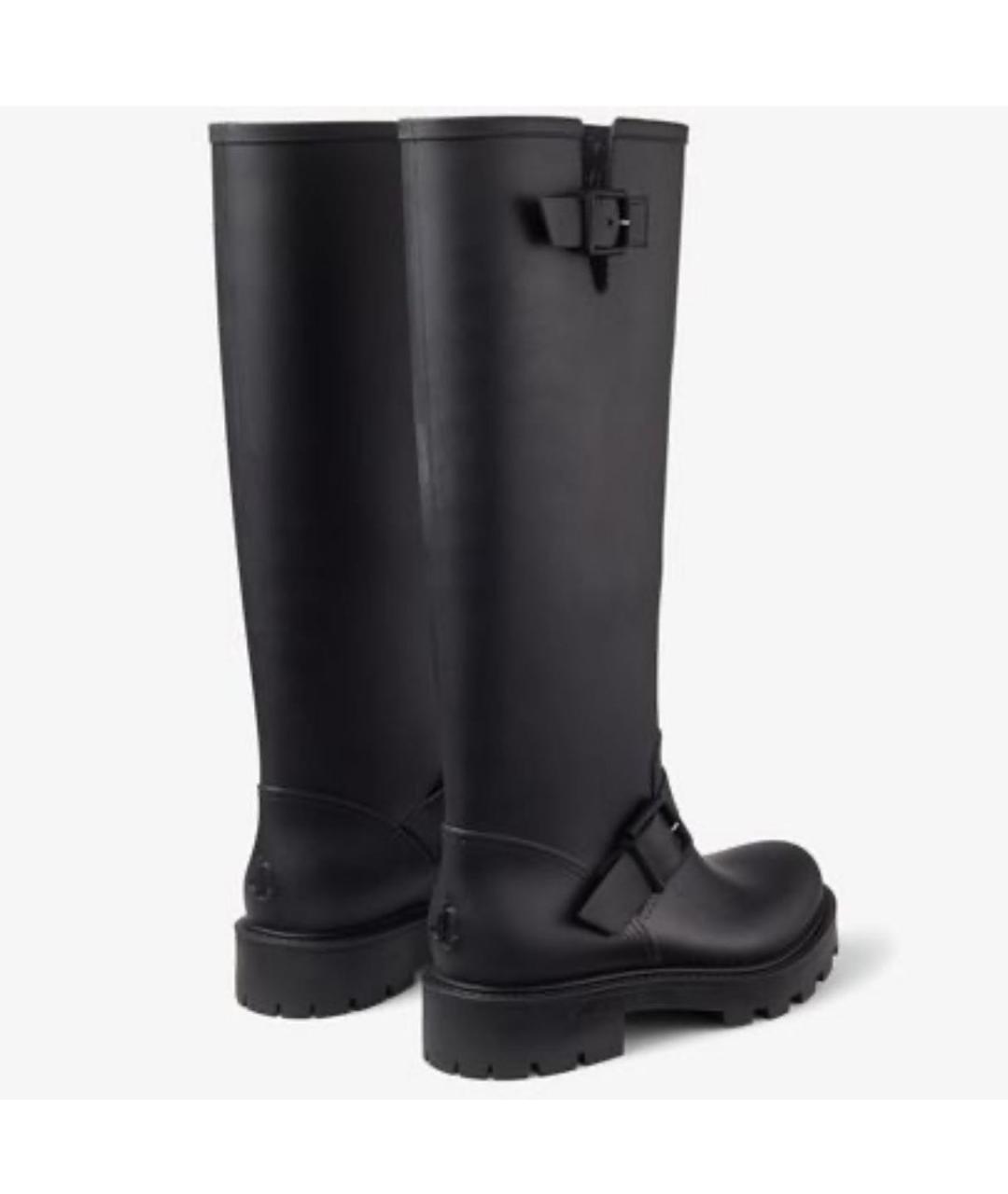 JIMMY CHOO Черные резиновые сапоги, фото 2