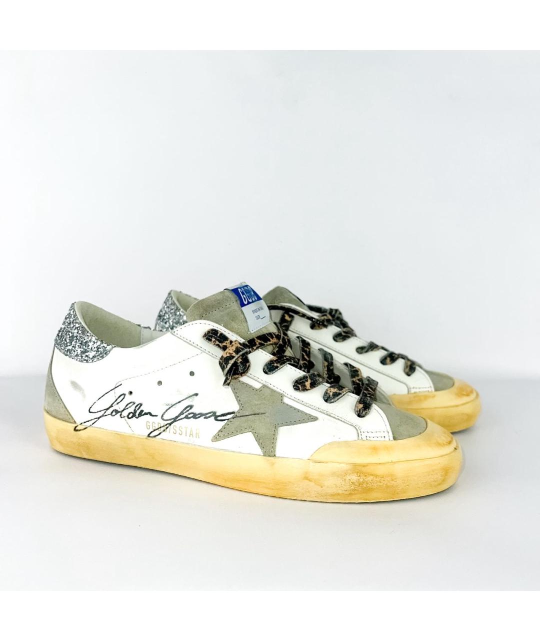 GOLDEN GOOSE DELUXE BRAND Белые кожаные кроссовки, фото 2