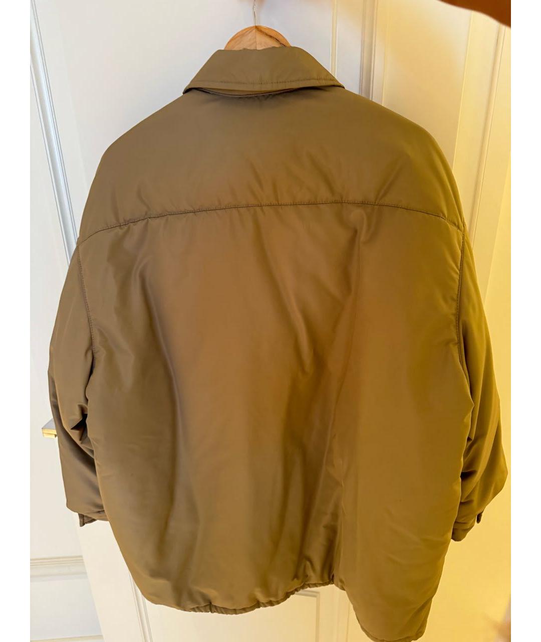 MIU MIU Бежевая синтетическая куртка, фото 2