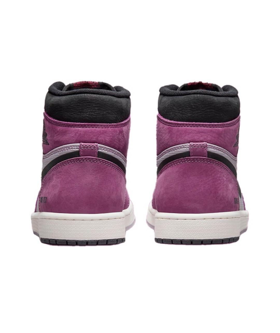 JORDAN Фиолетовые замшевые высокие кроссовки / кеды, фото 4