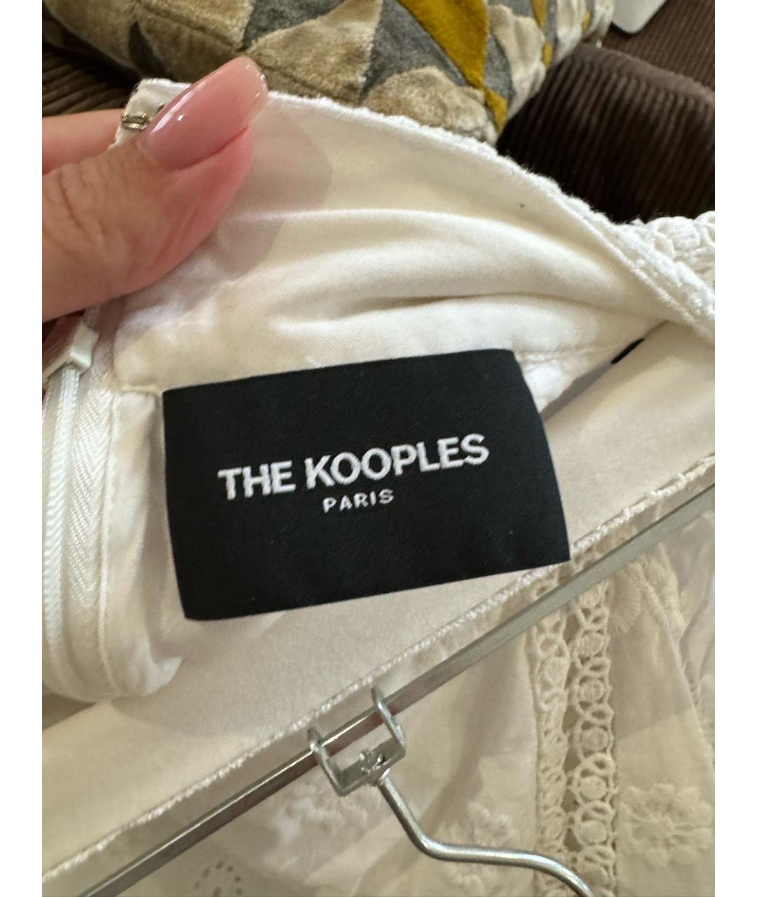 THE KOOPLES Белая хлопковая юбка миди, фото 3