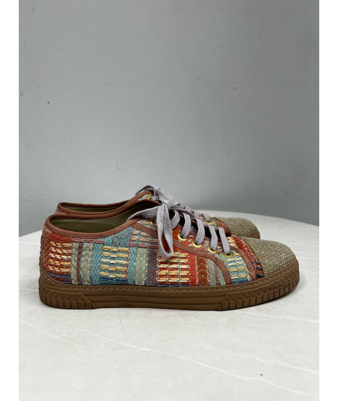 CHANEL Мульти текстильные кеды, фото 7