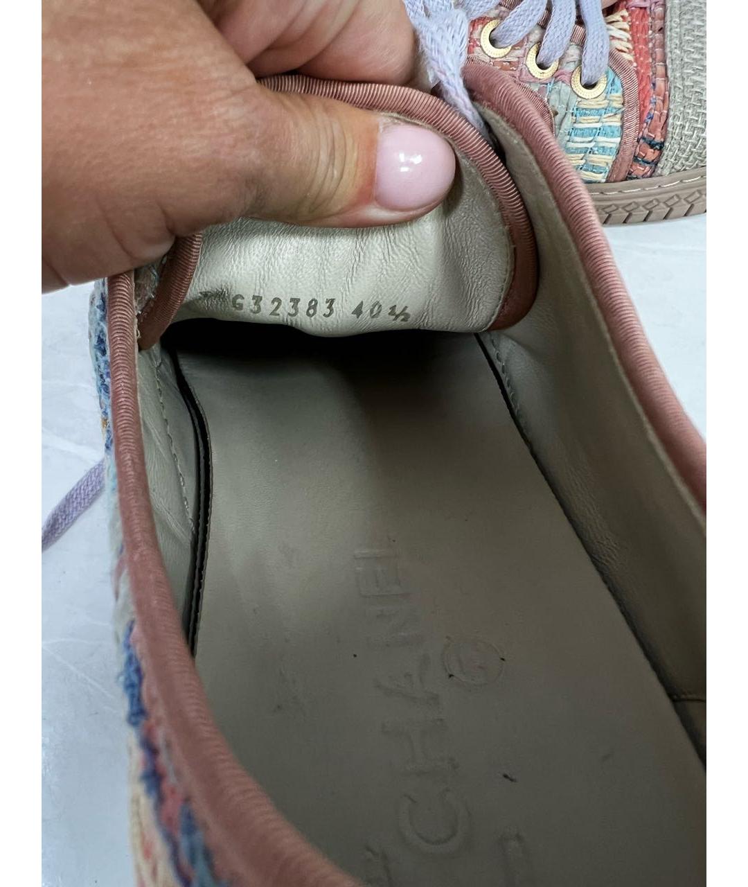 CHANEL Мульти текстильные кеды, фото 6