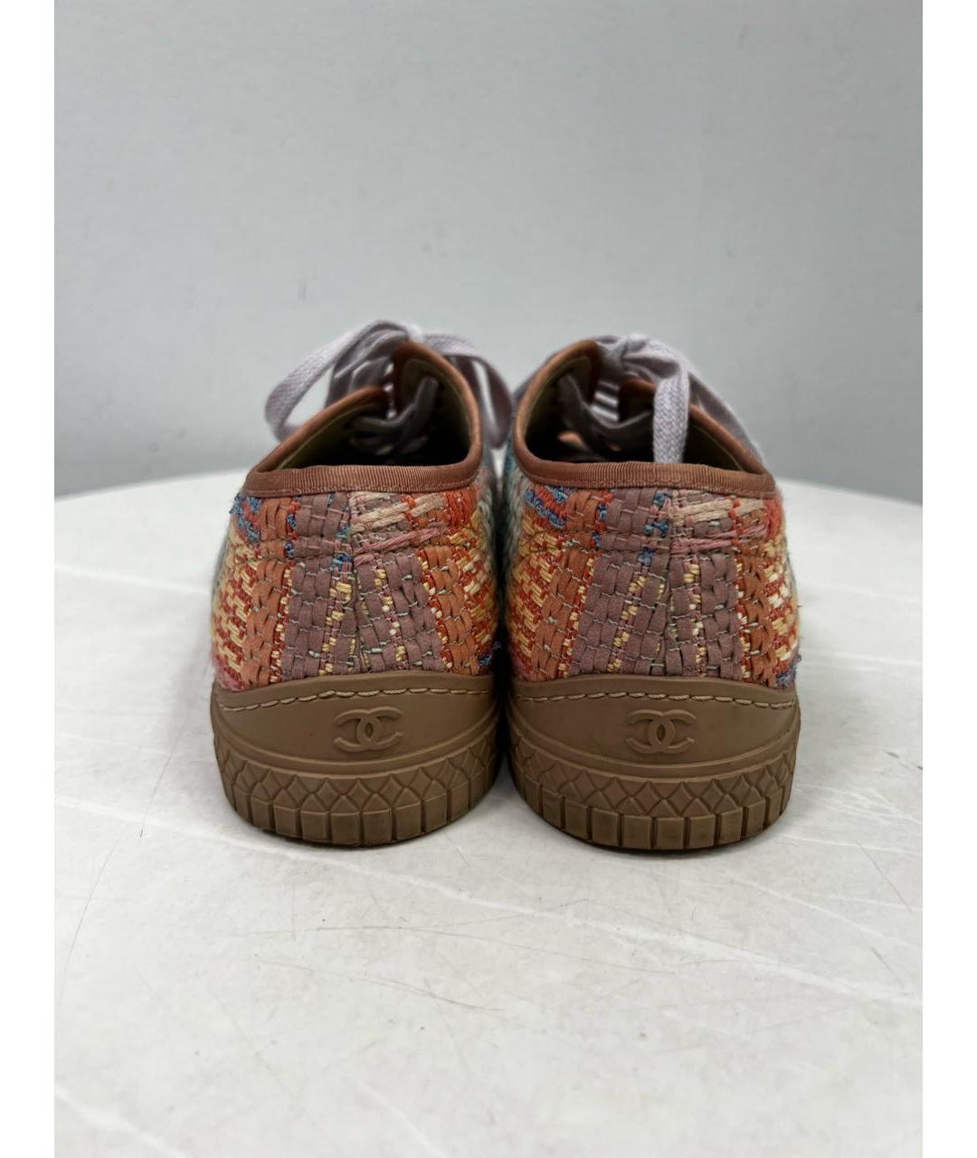 CHANEL Мульти текстильные кеды, фото 4