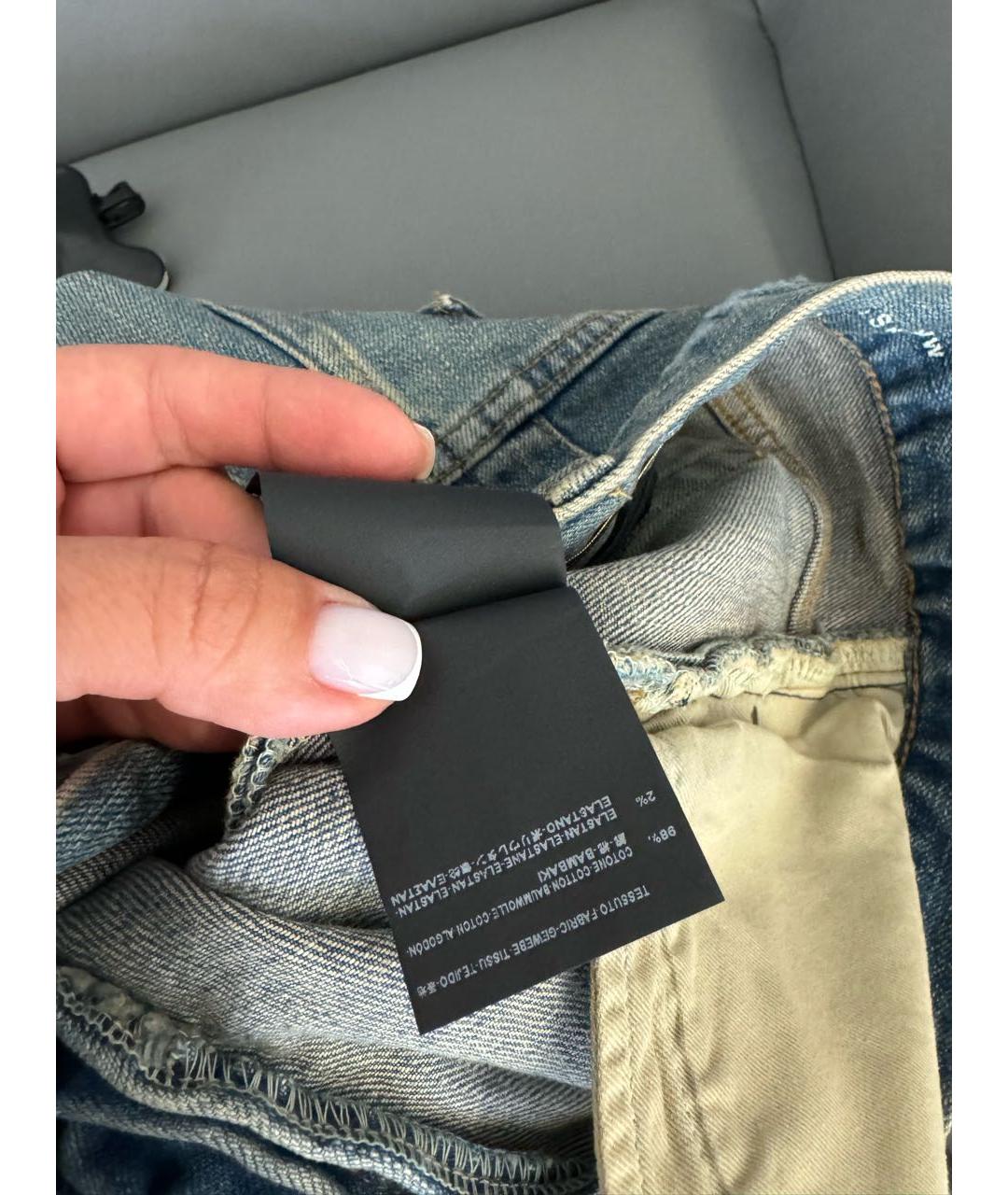 SAINT LAURENT Хлопко-эластановые джинсы слим, фото 7