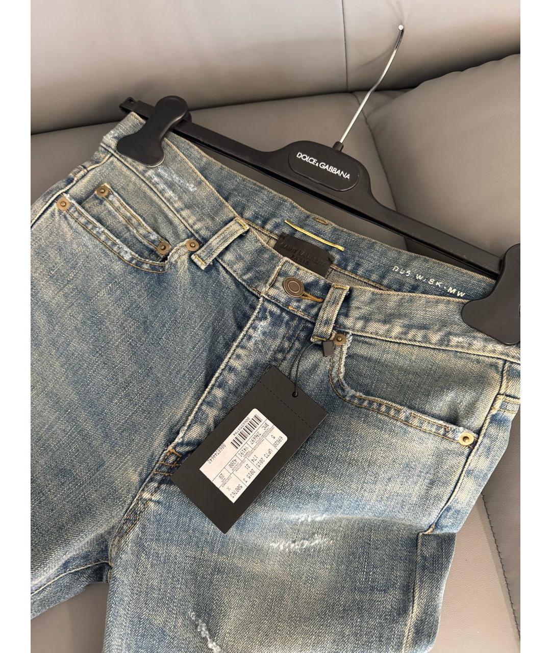 SAINT LAURENT Хлопко-эластановые джинсы слим, фото 3