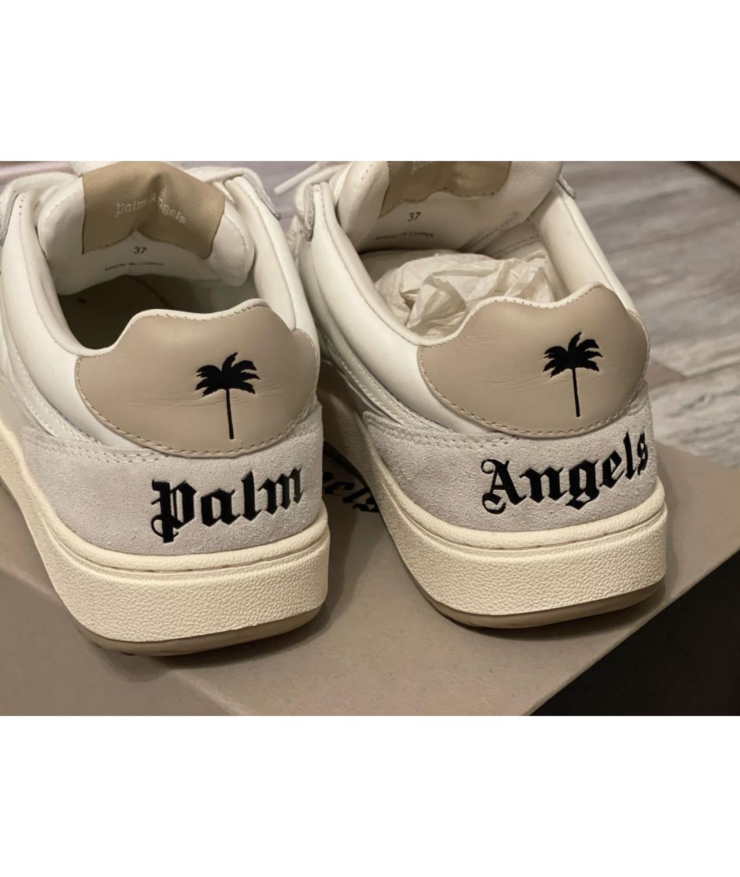 PALM ANGELS Белые кожаные кроссовки, фото 2