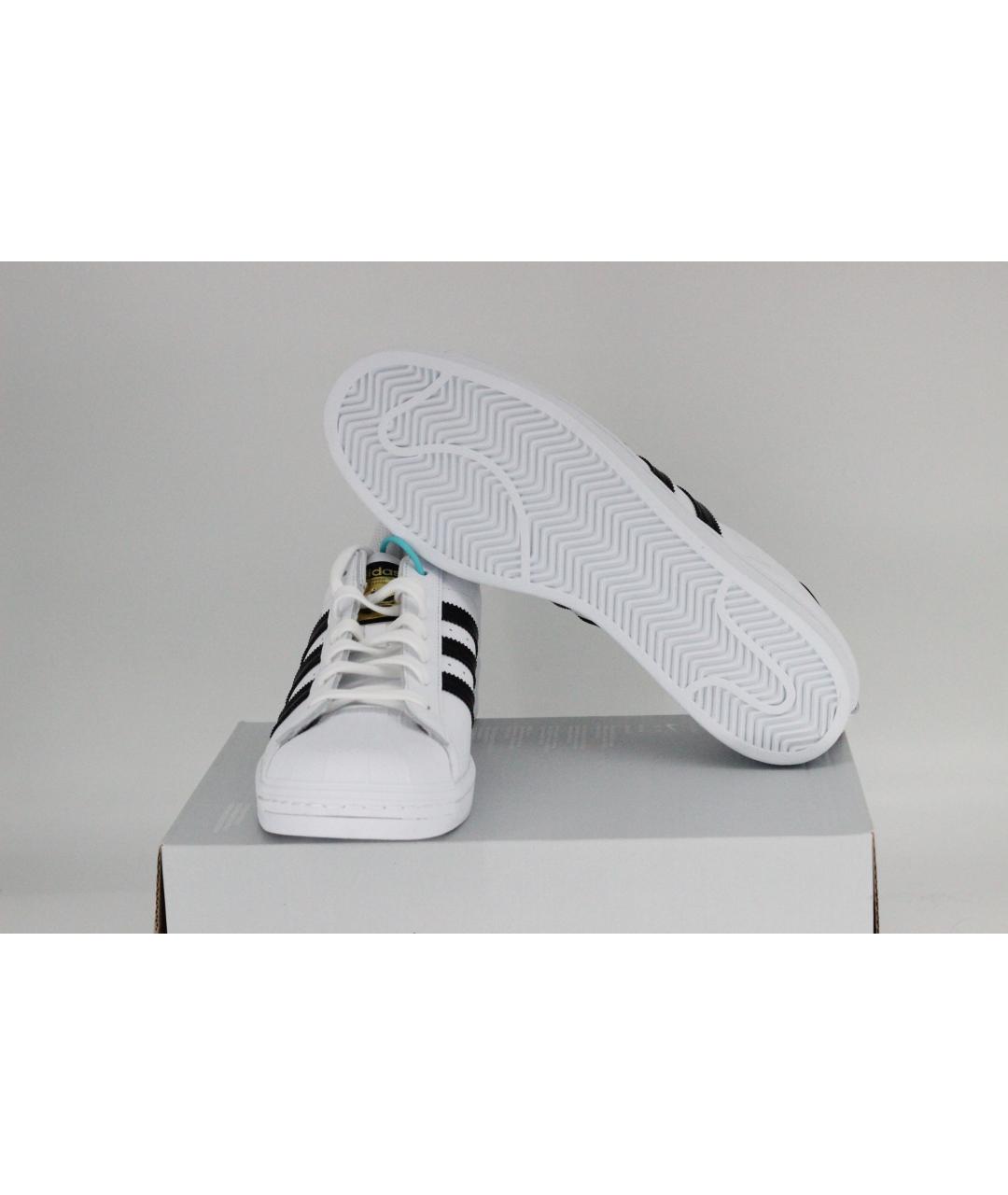 ADIDAS Белые кожаные низкие кроссовки / кеды, фото 3
