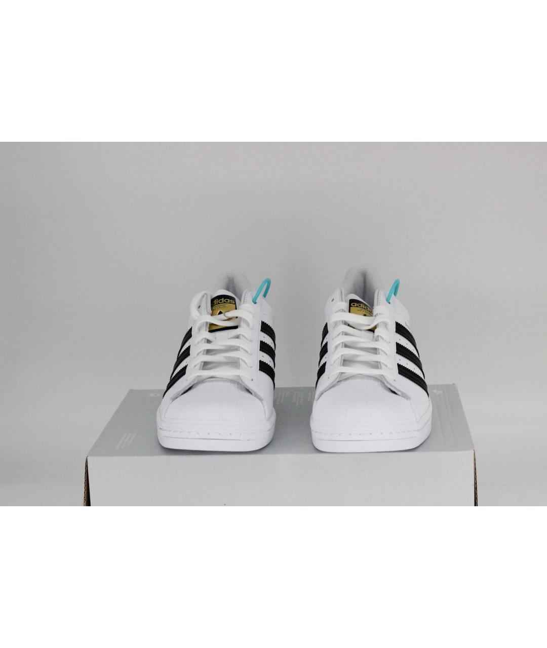 ADIDAS Белые кожаные низкие кроссовки / кеды, фото 2