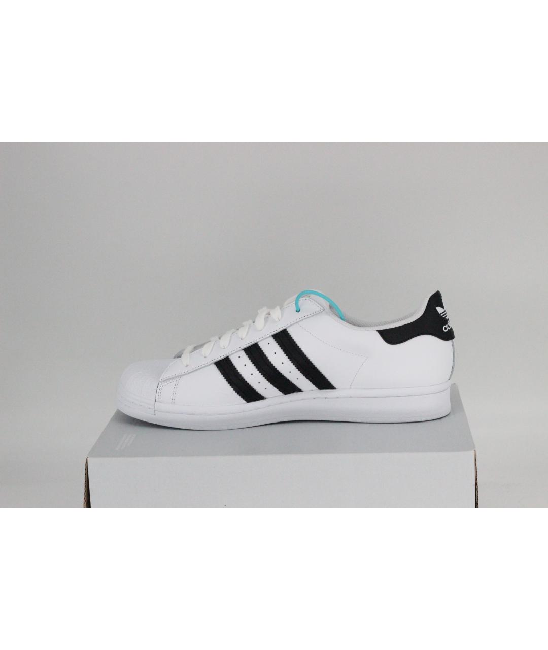ADIDAS Белые кожаные низкие кроссовки / кеды, фото 5