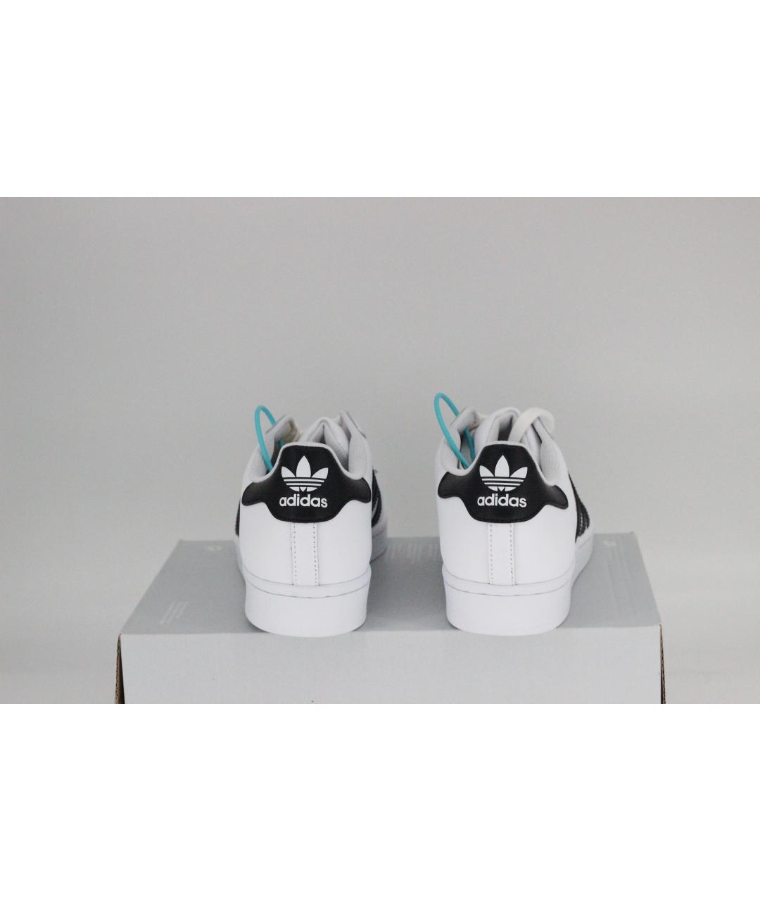 ADIDAS Белые кожаные низкие кроссовки / кеды, фото 4