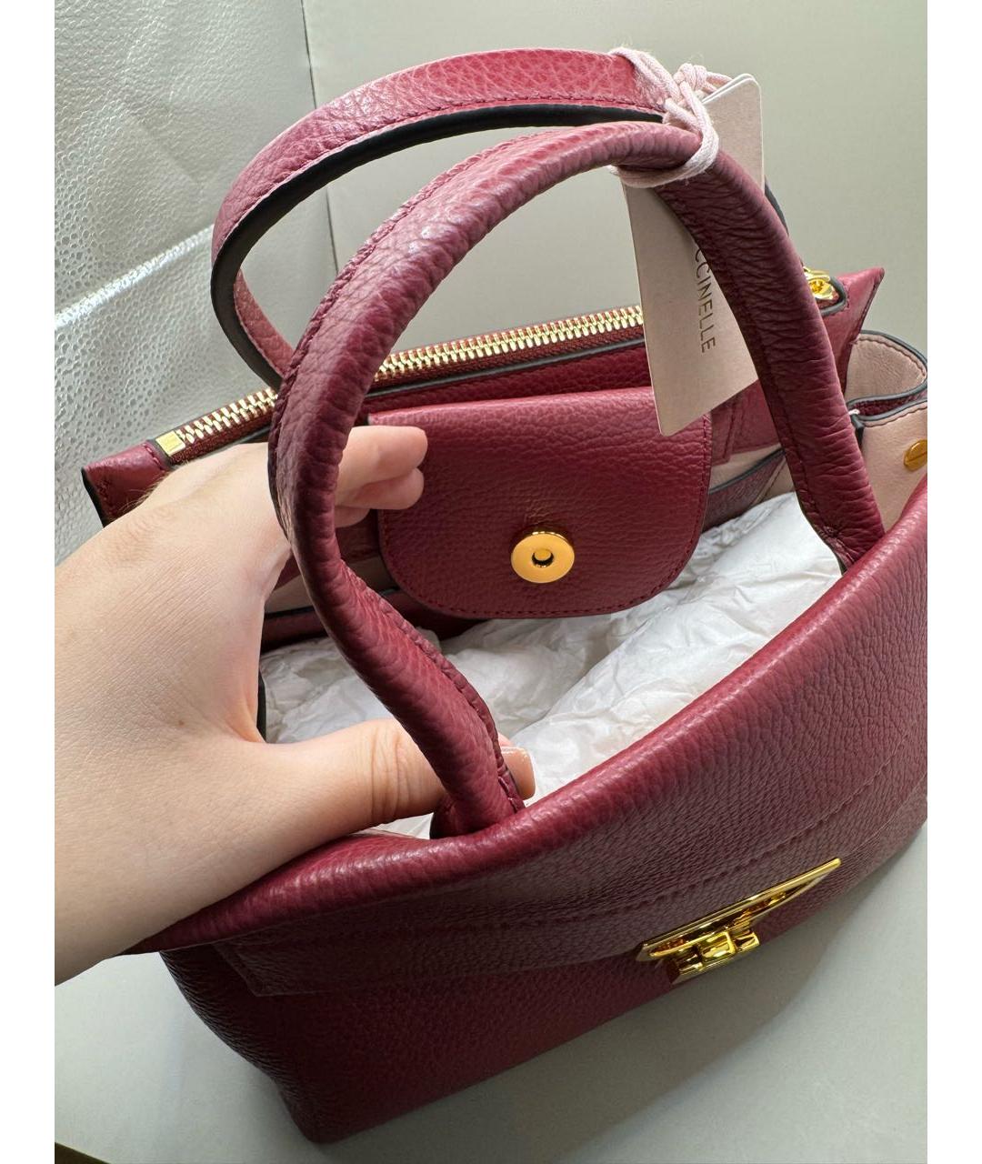 COCCINELLE Красная кожаная сумка через плечо, фото 4