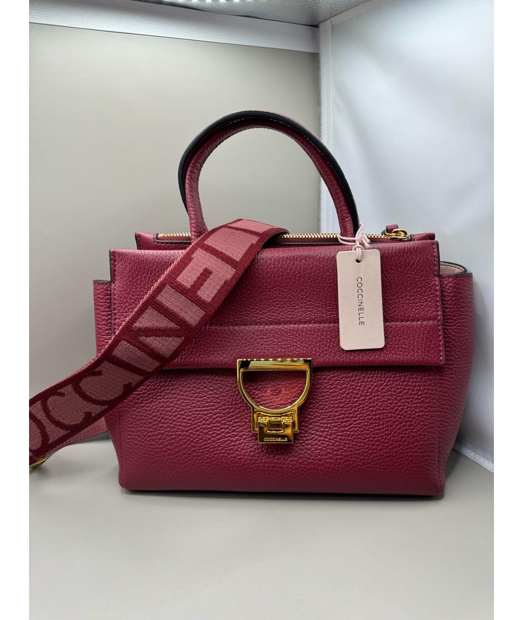 COCCINELLE Красная кожаная сумка через плечо, фото 5