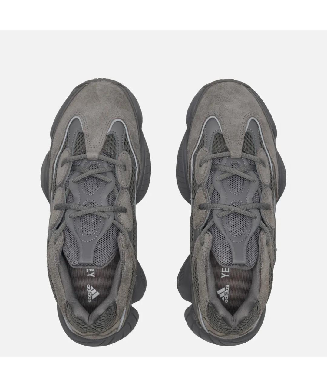 ADIDAS YEEZY Антрацитовые замшевые кроссовки, фото 3