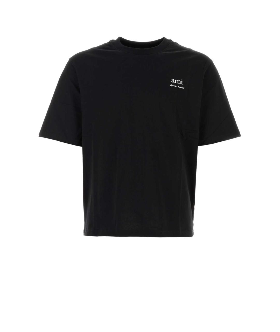 AMI Черная хлопковая футболка, фото 1