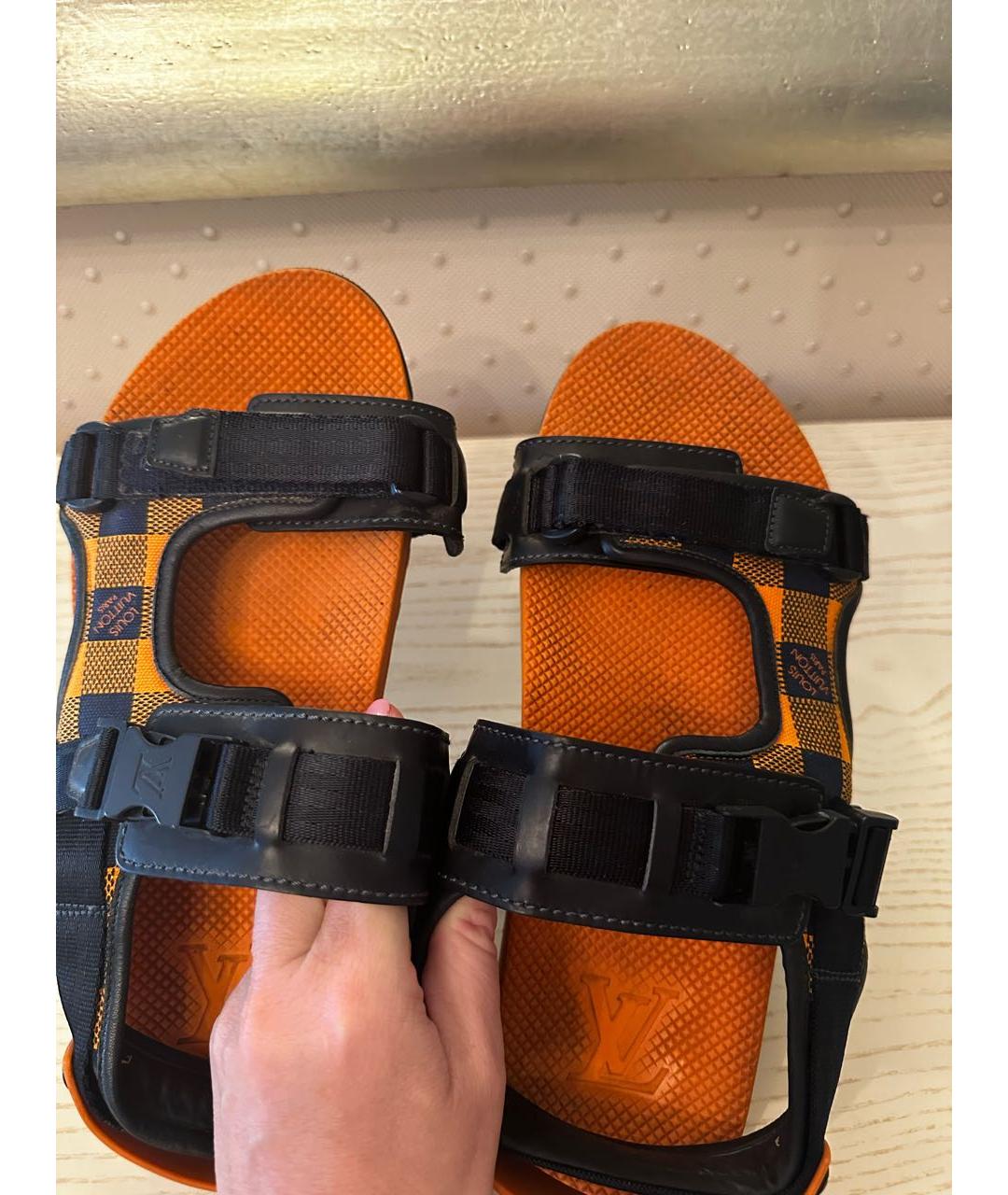 LOUIS VUITTON Оранжевое сандалии, фото 7