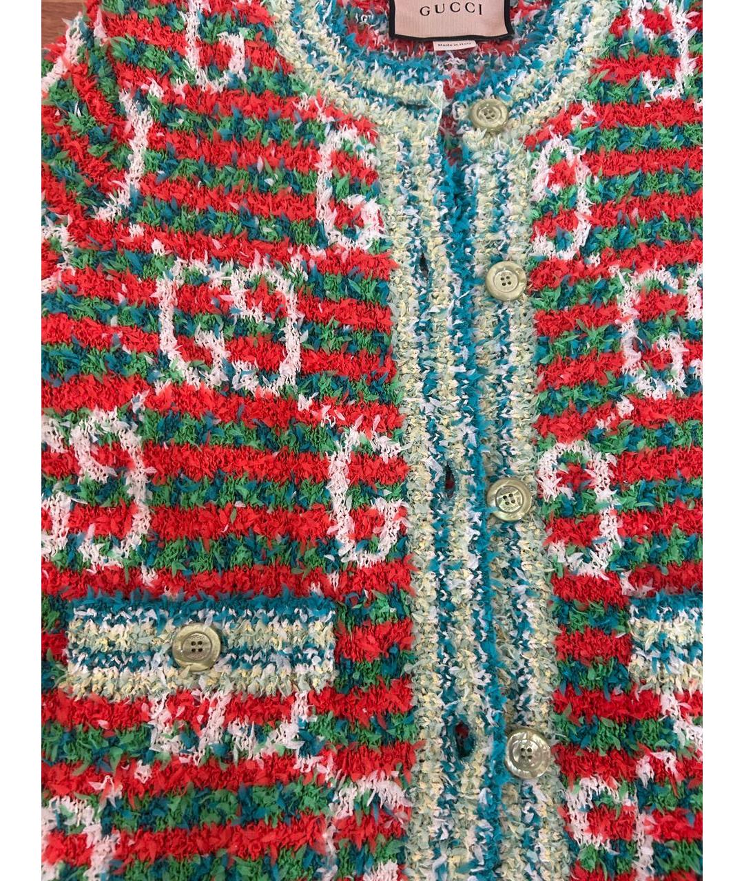 GUCCI Мульти хлопковый кардиган, фото 4