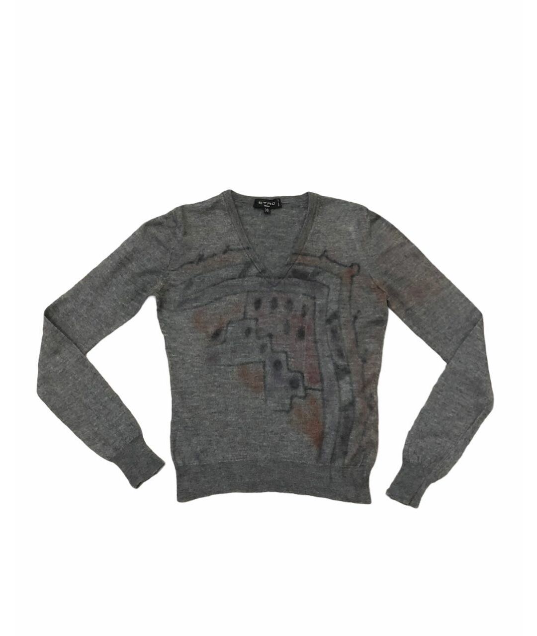 ETRO Серый кашемировый джемпер / свитер, фото 1